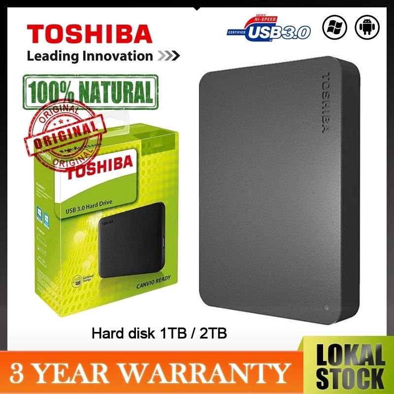 hardisk eksternal ORIGINAL Toshiba 1tb 2tb hard disk external USB3.0 HDD 2.5" Portable hard drive Un