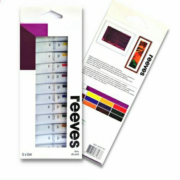 

REEVES CAT OIL 12X12ML/ CAT MINYAK 12 WARNA /REEVES CAT MINYAK 12ML