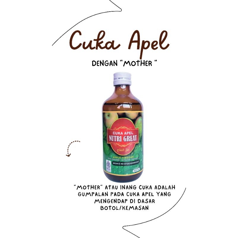 

CUKA APEL NUTRI GREAT ( apple vinegar) untuk diet keto, Detoksifikasi