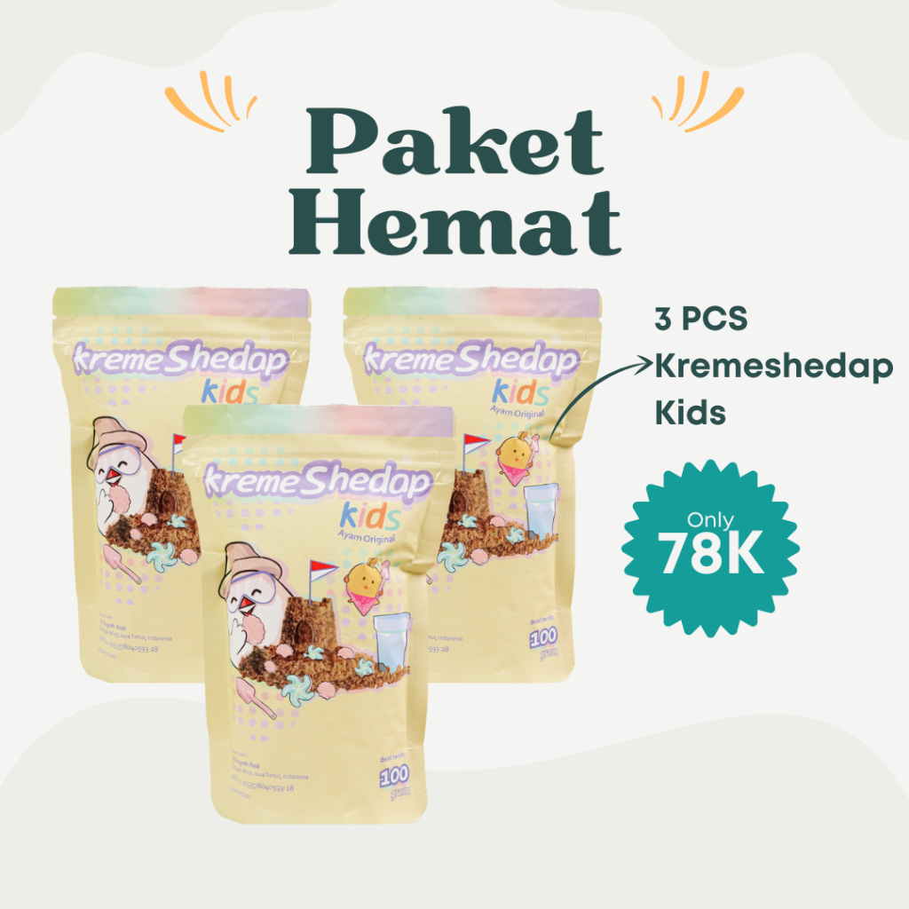 

Paket Hemat Kremeshedap Kids Ayam NON MSG (Beli 3 LEBIH MURAH!)