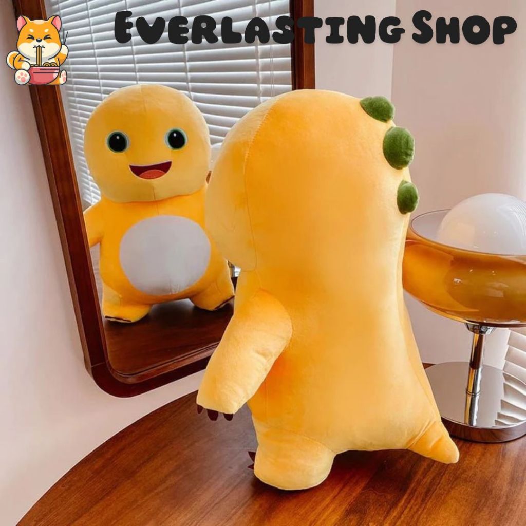 Boneka Nailong Doll Naga Super Jumbo Plush Doll Dino Kuning Yellow Dinosaur Milk Dragon Cartoon Kart