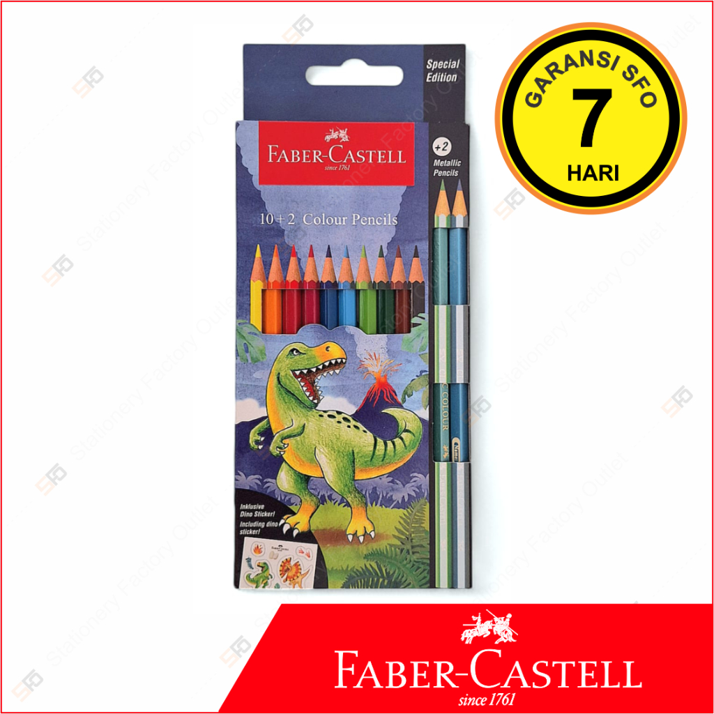 

Pensil Warna Cowok Faber Castell isi 12 - Dino - SFO Semarang Official