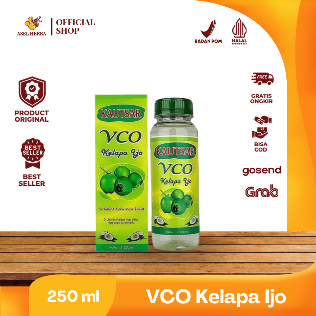 

VCO Oil Kautsar 250ml - Minyak Kelapa Murni - Virgin Coconut Oil