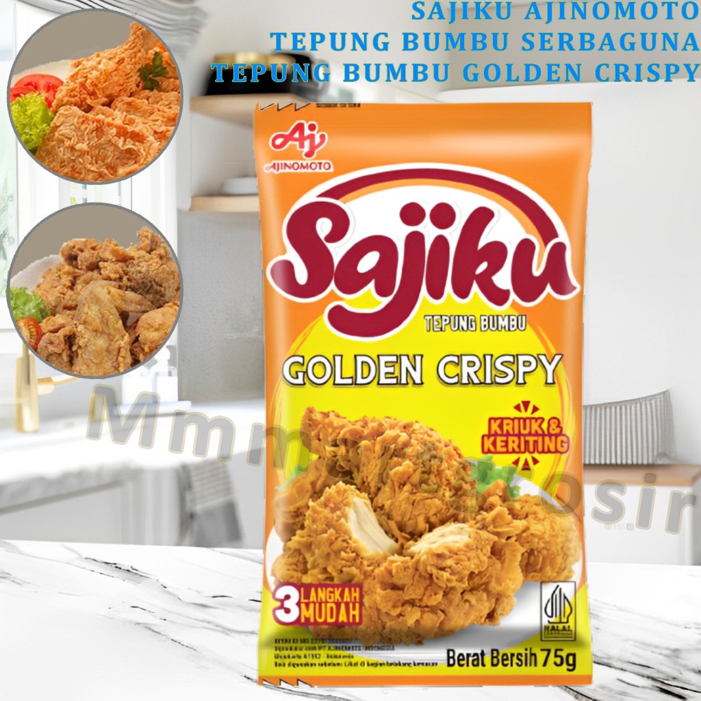 

Sajiku Ajinomoto / Tepung Bumbu Crispy / Tepung Bumbu Golden Crispy / 75gr
