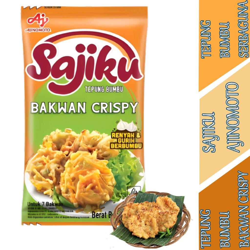 

Tepung Bumbu Krispy - Sajiku Ajinomoto - Tepung Bumbu Bakwan Crispy - 90gr