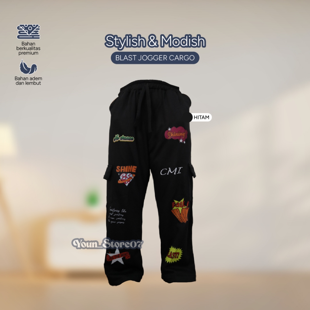 BLAST JOGGER CARGO CELANA PANJANG WANITA KOREA