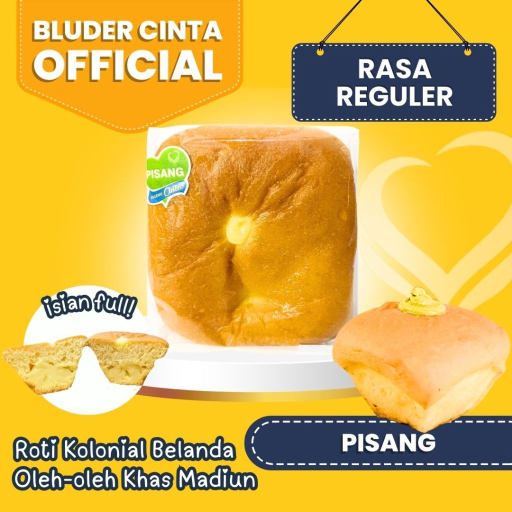 

Rasa PISANG Roti Bluder Cinta Oleh oleh Roti Khas Madiun Bakery Halal Asli