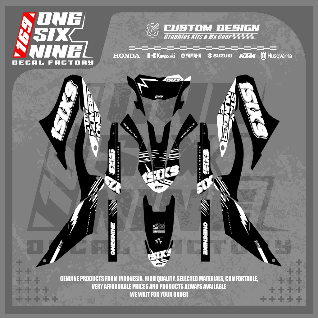 Decal Custom Yamaha Wr 155 Hitam - Decal Full Body Yamaha Wr 155