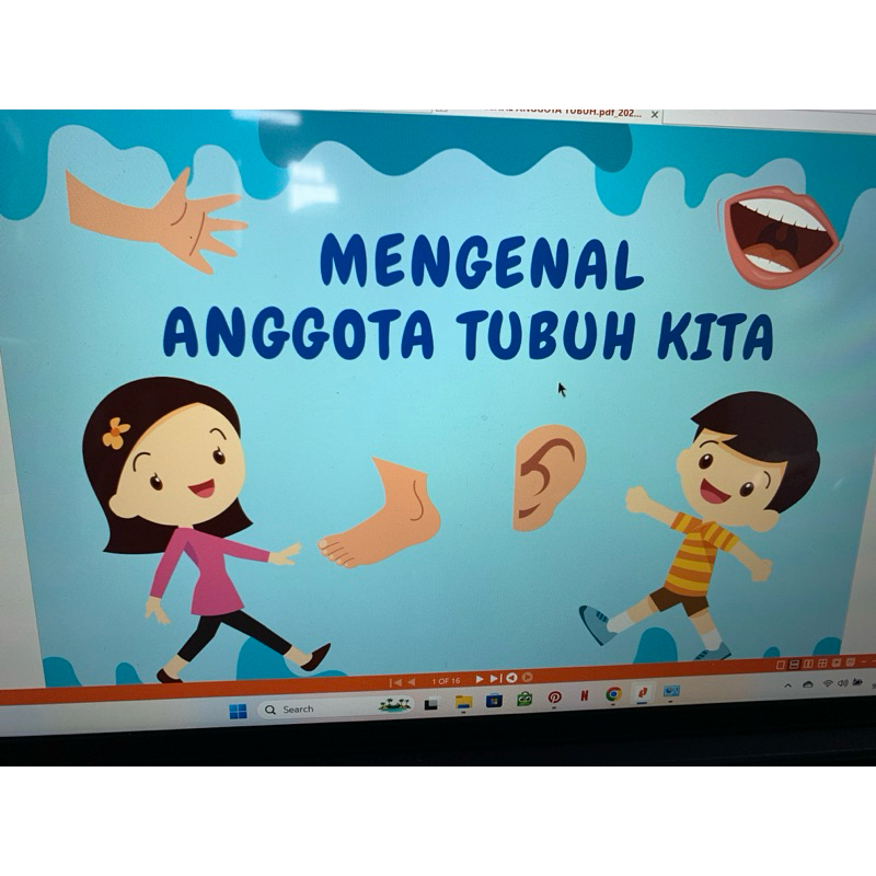 

LATIHAN SOAL TK / PAUD MENGENAL ANGGOTA TUBUH 16 LEMBAR