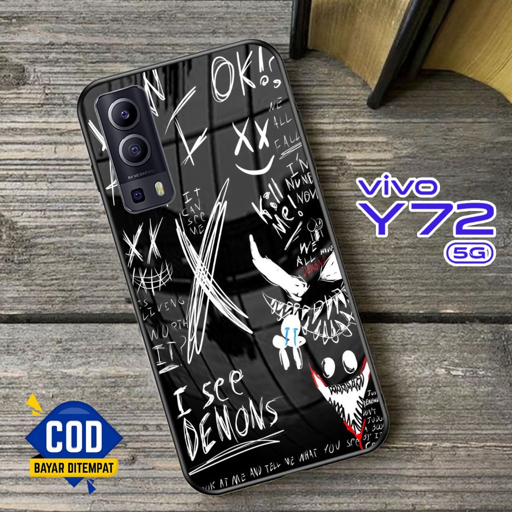 Softcase Kaca VIVO Y72 (5G) - Case Handphone VIVO Y72 (5G) [T69].
