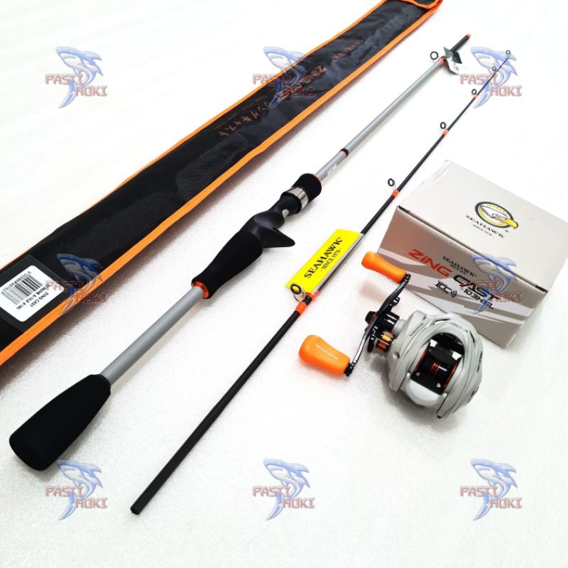 Set Pancing BC Casting Joran Dan Reel Seahawk Zing Cast 180 198