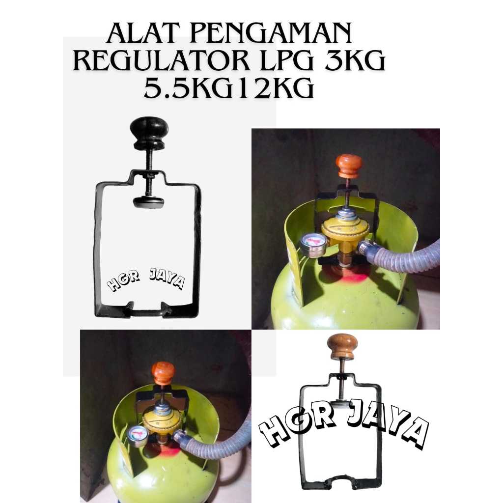 Alat Pengaman Regulator Gas Elpiji (LPG) Pengaman Tabung Kompor Gas 3Kg 5.5Kg 12Kg