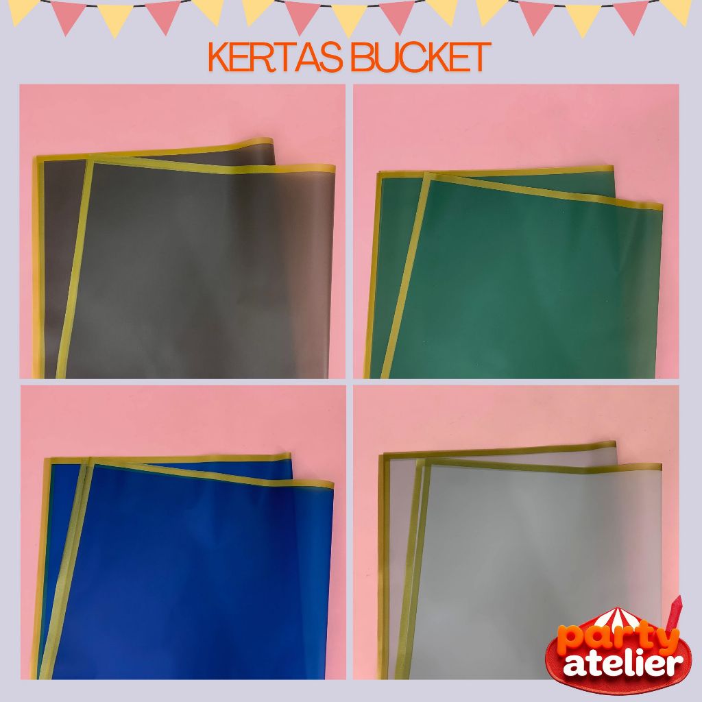 

kertas buket bunga lis emas per pcs kertas bucket gold line