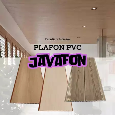 Plafon PVC Premium Motif Putih Polos dan Motif Kayu Plafon Anti Jamur Anti Bocor Merk Javafon Panjan