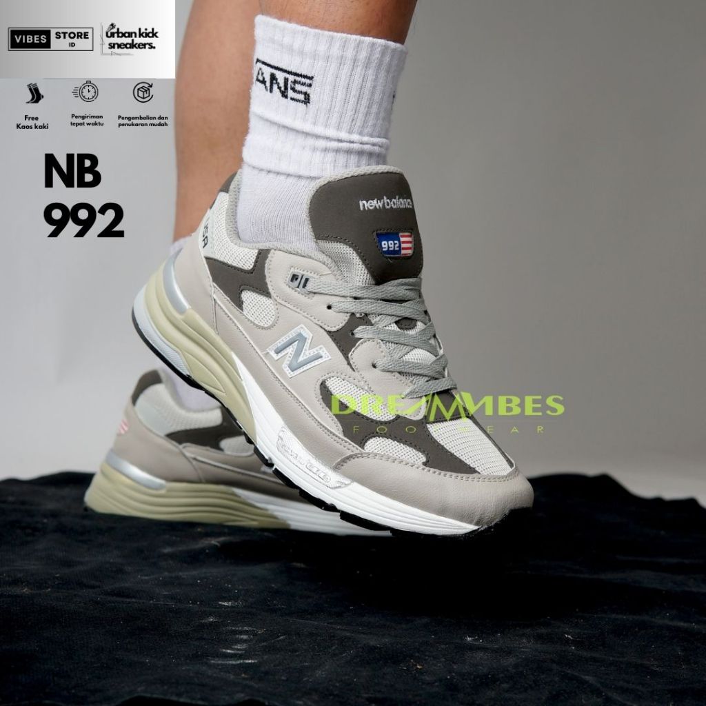 BEST SELLER SEPATU PRIA NEWBALANCE 992 NB 992 SNEKAERS OLAHRAGA CASUAL HYPE BNIB