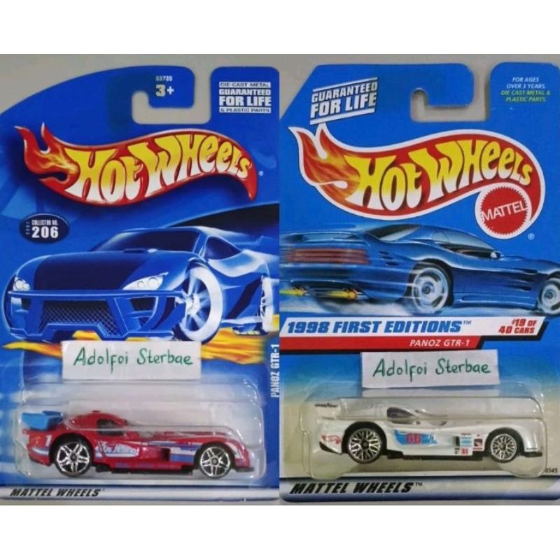 hotwheels hot wheels panoz gtr-1 gtr1 1998 first editions 66 206 motorsport sport car