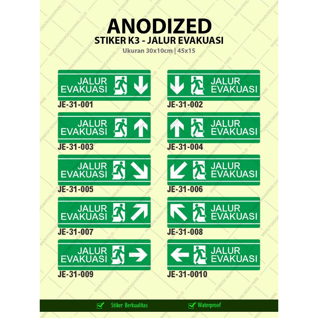 

Papan Rambu Akrilik K3 - Jalur Evakuasi