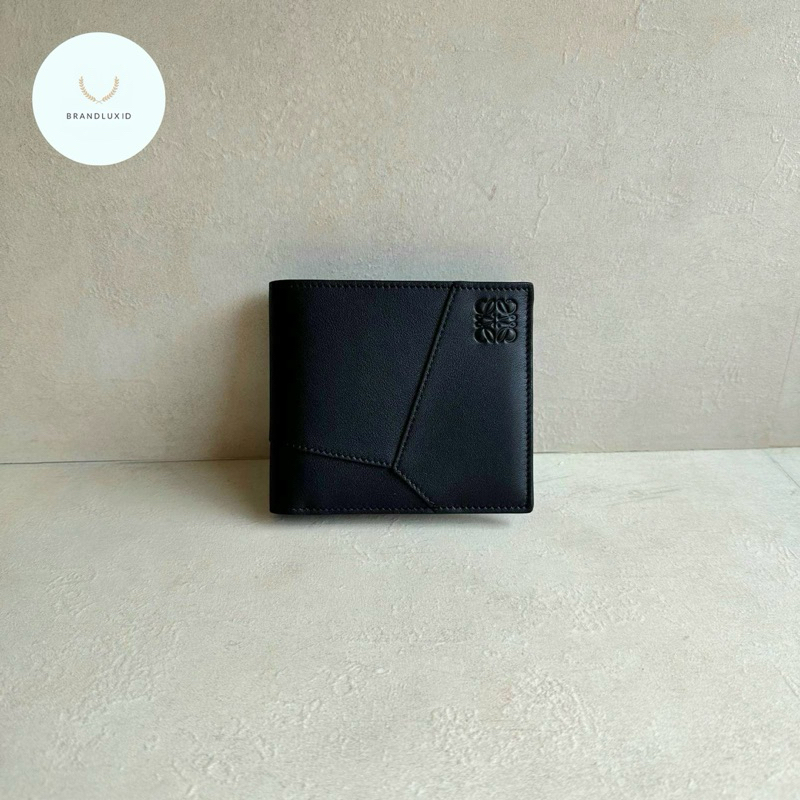 Loewe Puzzle Bifold Wallet All Card Black & Brow
