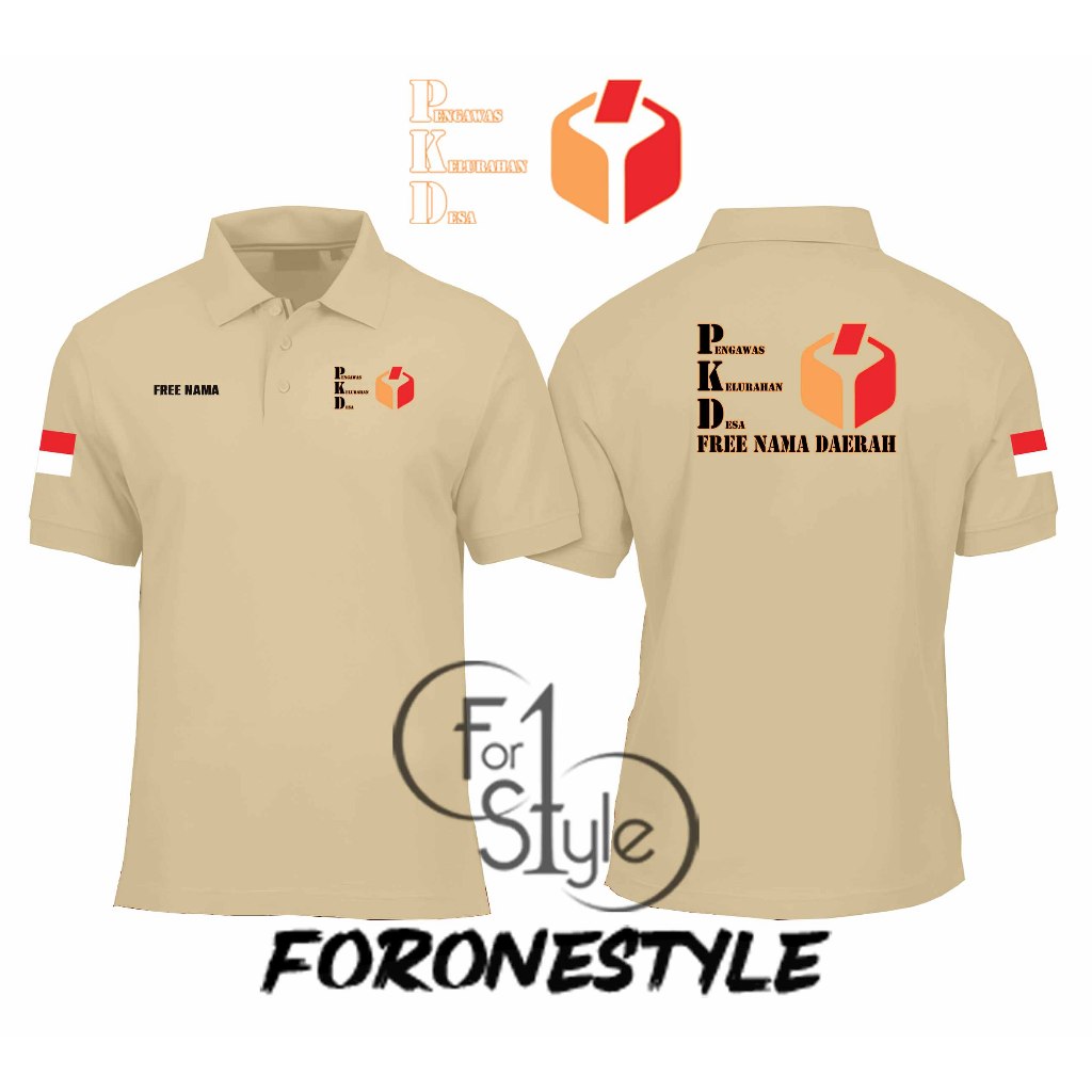 POLOSHIRT BERKERAH PKD LOGO BAWASLU - KAOS BERKERAH PKD LOGO BAWASLU - FREE NAMA DAERAH