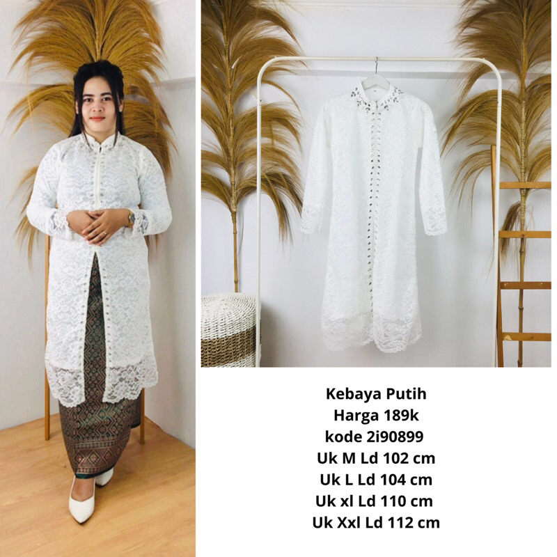 Tunik Brukat (kebaya putih)