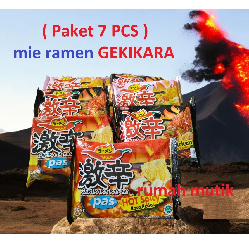 

PAKET ISI 7 BUNGKUS Mie Instant Ramen Nissin Gekikara Pas HALAL Jepang HALAL PROMO MURAH MIX ALL VARIAN