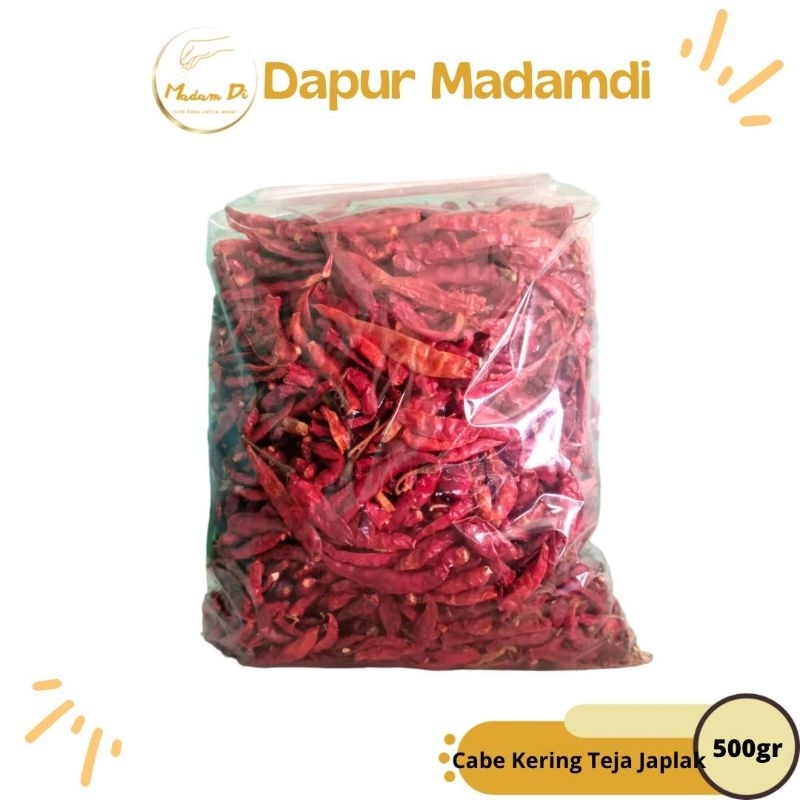 

Madam Di Cabe Kering teja Cabai japlak 500gr kwalitas A