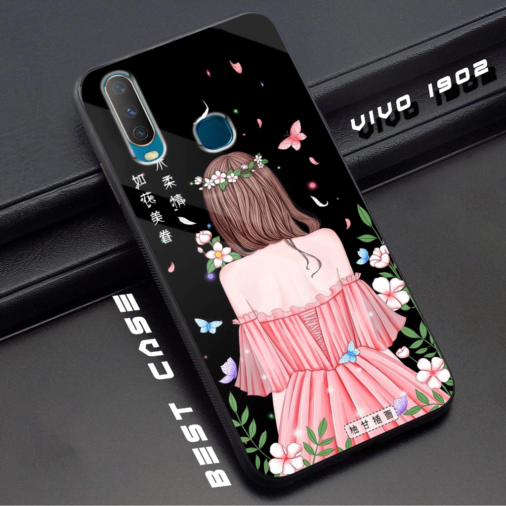 Case VIVO 1902 - Casing Hp VIVO 1902 - Motif ( GAUN ) - Silikon Hp  VIVO 1902 - Softcase Glass Kaca 