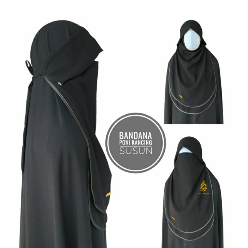 NIQAB BANDANA PONI KANCING by Haneeqab