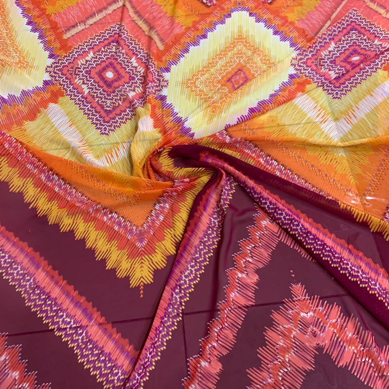 kain sifon motif kebaya - kain ceruty etnik - kain ceruty motif etnik - kain sifon kebaya motif