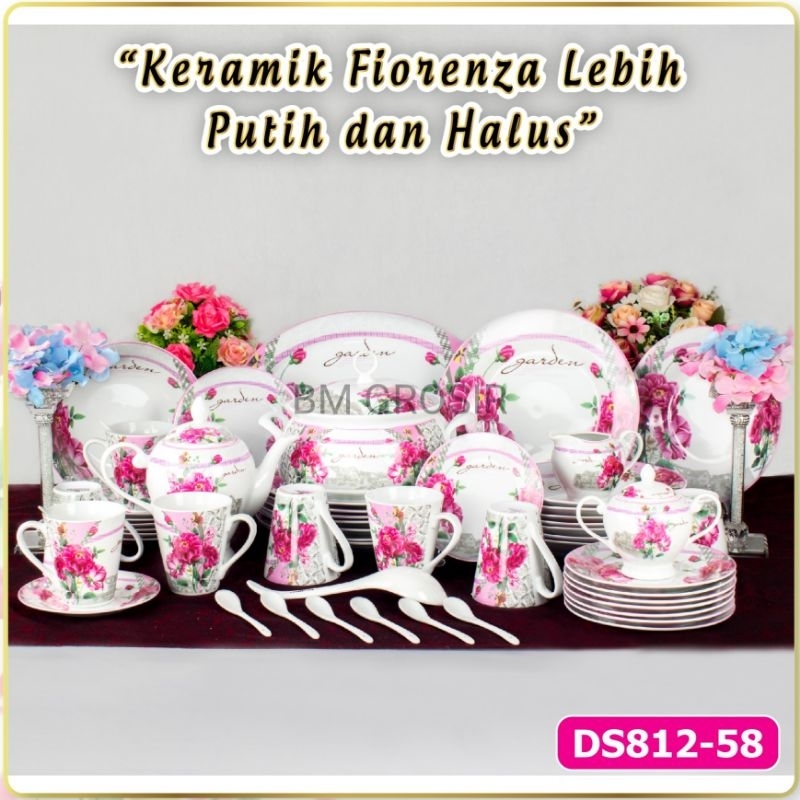 dinner set Fiorenza mawar DS 812-58 58 pcs