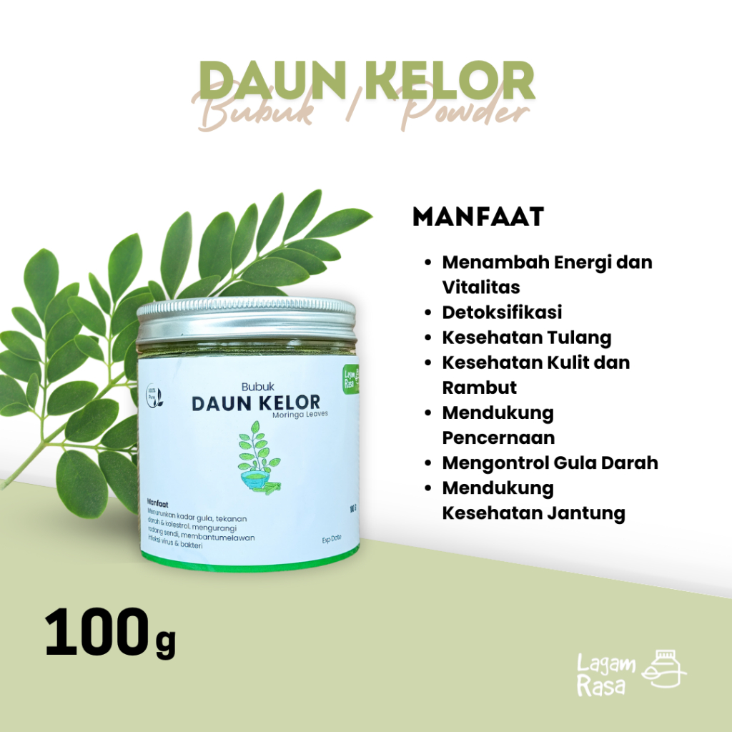 

Lagam Rasa - Daun Kelor / Bubuk Daun kelor Daun Kelor Kering Dried Morigan Leaves 25gr, 100gr