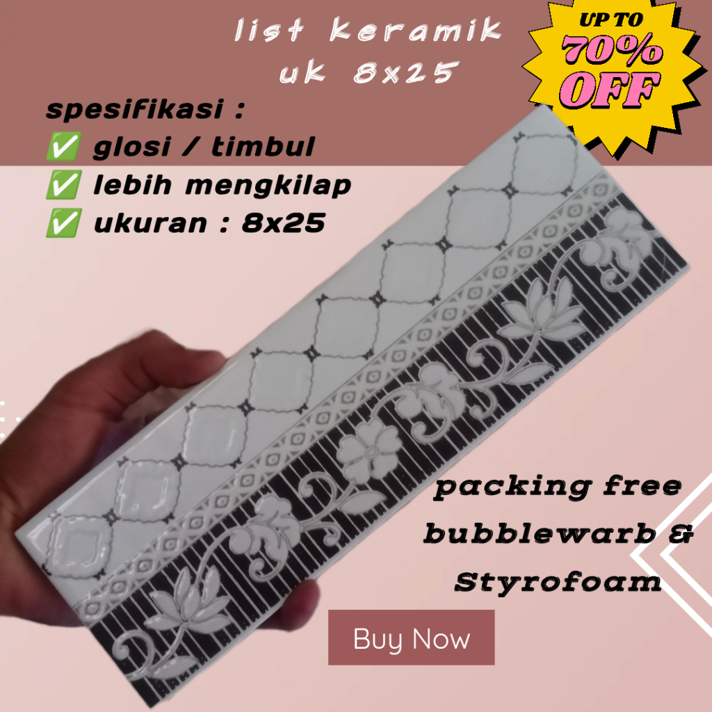 grosir list keramik dinding minimalis ukuran 8x25 motif klasik grey list keramik dinding timbul