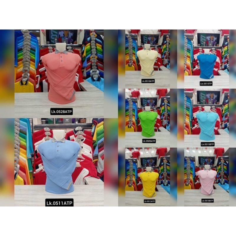 Kaos kerah polo premium panjang by 607 pratama