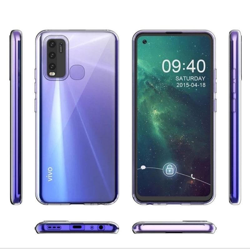 VIVO Y20 Y20i Y20S Y30 Y50 Y51 Y51A Y53S 4G Softcase PREMIUM Casing HP jelly case Bening 2MM silikon
