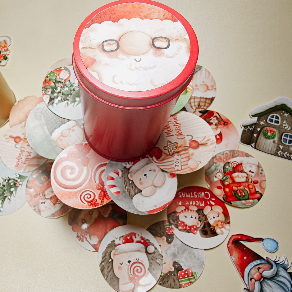 

Sticker Bulat Toples Kue Kering Jar kaca untuk Christmas Natal 02