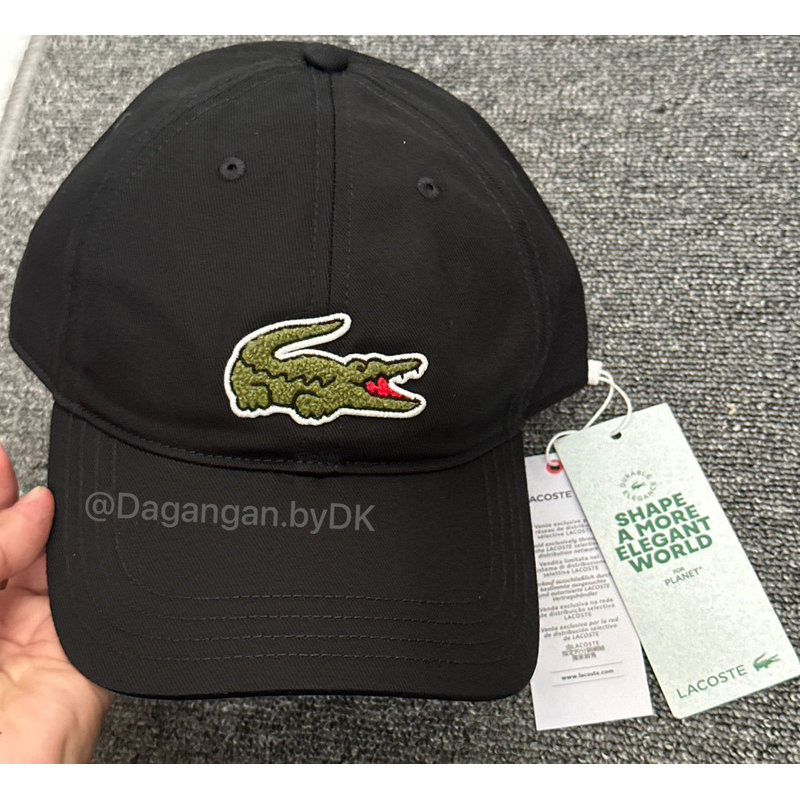 Topi Lacoste Cap Logo 3D Original 100% Hitam
