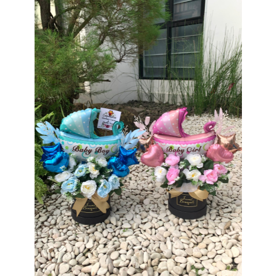 [TIDAK PO] Bloown BOX FOIL Baby Boy / Girl / Balon Bayi / Kelahiran Bayi / Hadiah Lahiran bayi / Kad