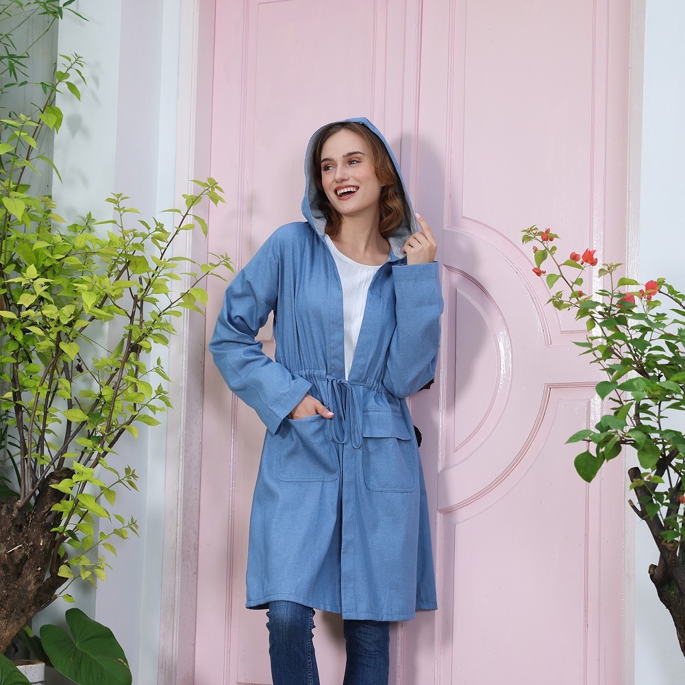 Heaven Sent - Outer Atasan Wanita ZiaOuter Blue Jeans