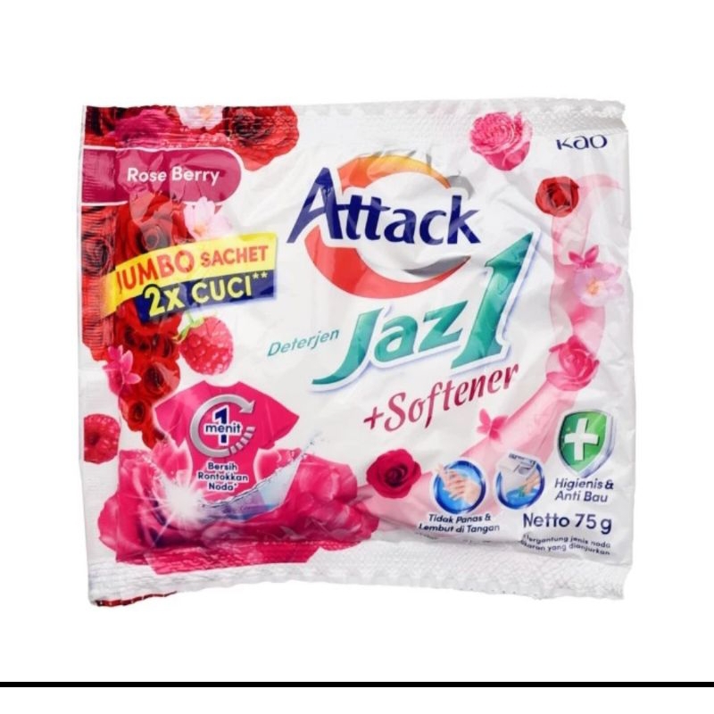 1 lusin attack jaz 1 sachet isi 12 sachet bubuk - cair