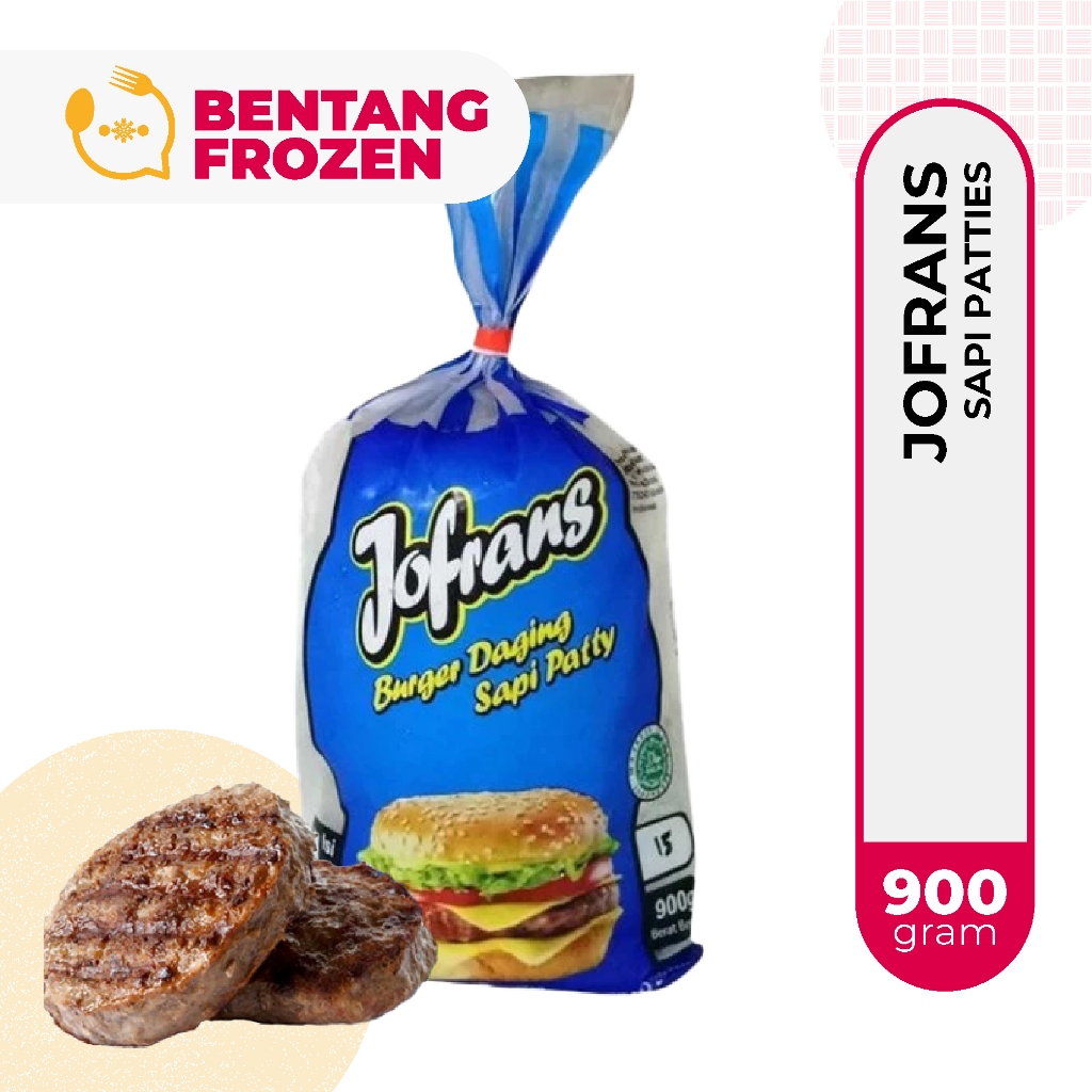 

Jofrans Beef Patties 900gr Isi 15 / Daging Isian Burger / Beef Burger