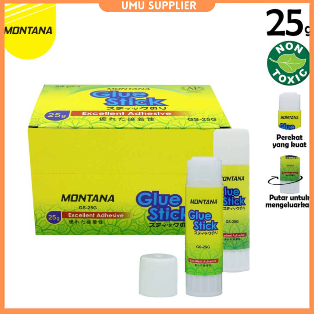 

(UMU SUPPLIER) MONTANA GLUE STICK LEM BATANG MONTANA GS-10 LEM KERTAS