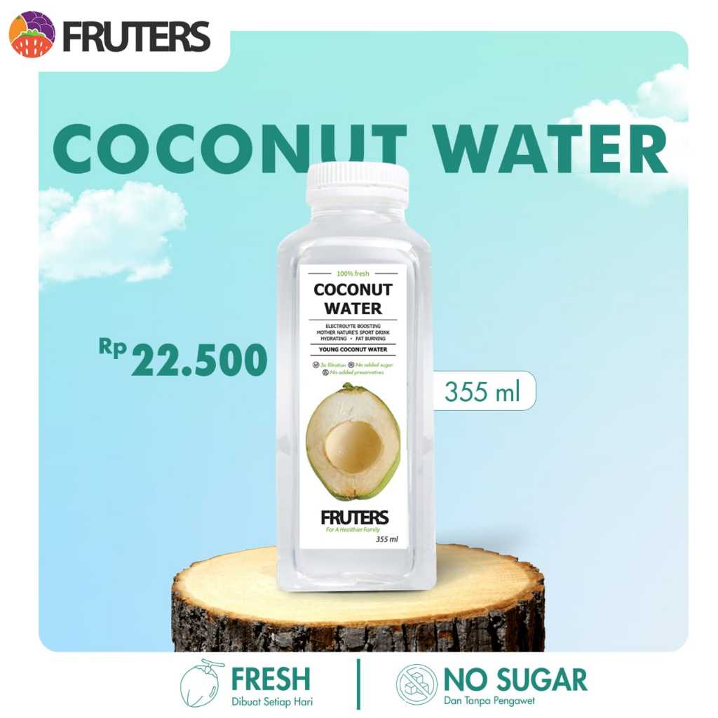 

Coconut Water 355 ml - Air Kelapa Murni 100% by FrutersId