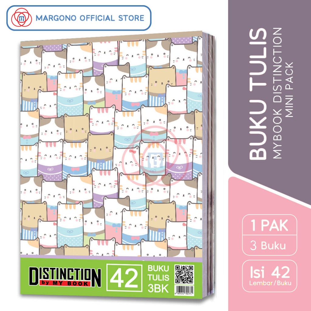 

[MINI PACK] My Book Distinction Buku Tulis 42 Lembar Boxy - 3 Buku