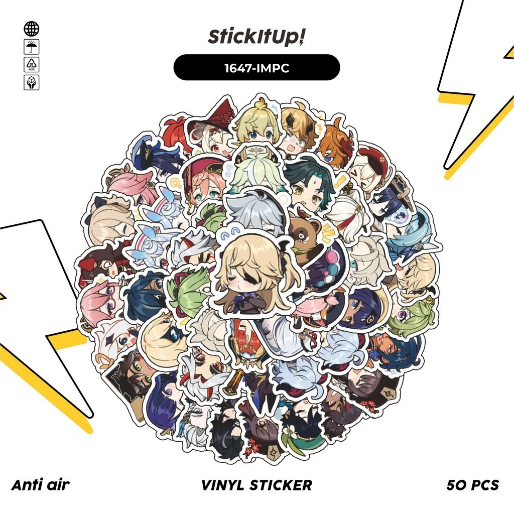 

COD✨ 100 Pcs Stiker Pack Genshin Impact Video Game v5 Lucu Aesthetic Vynil Waterproof untuk Freebies Sticker Buku Journal Casing HP Laptop