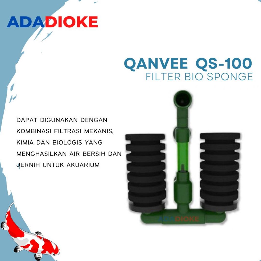 Filter Bio Sponge Aquarium Qanvee QS-100 Bio Sponge