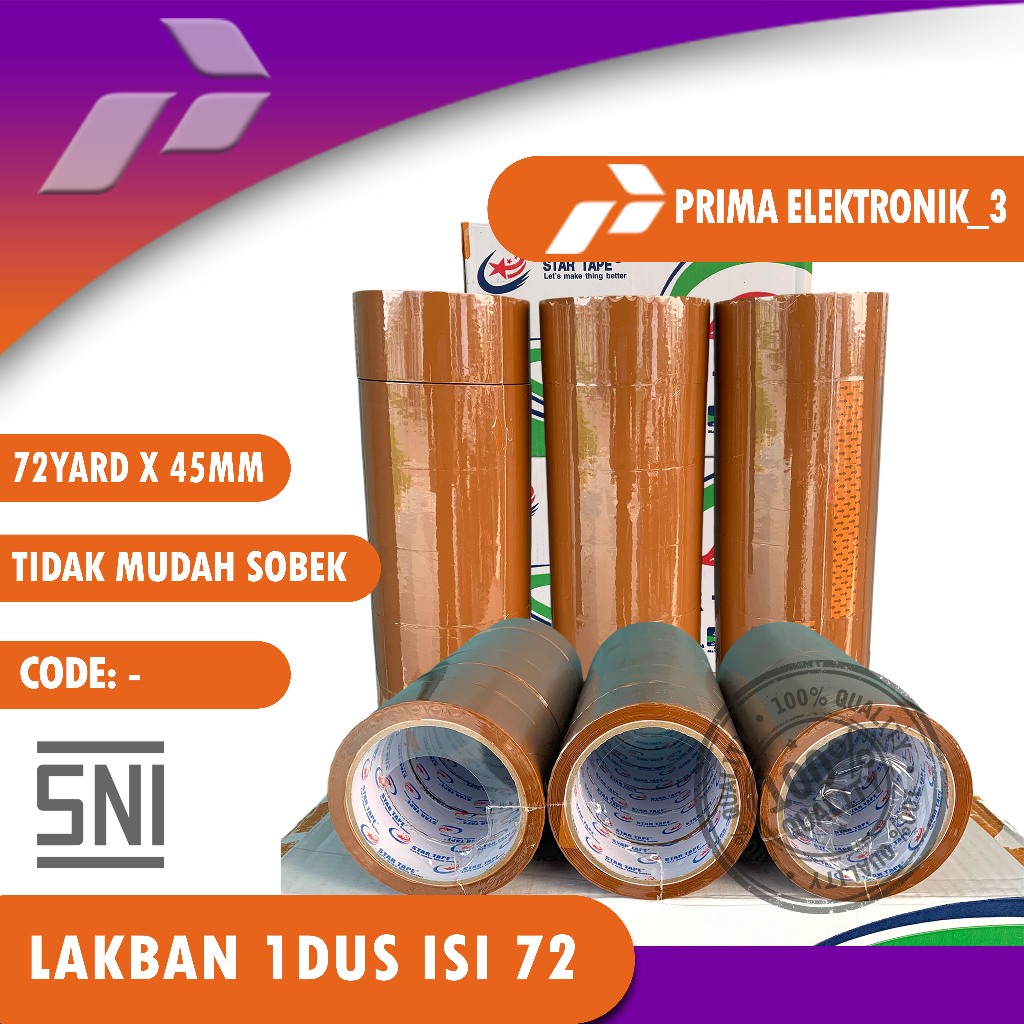 

Lakban 1 Dus isi 24 pak 72 pcs Lakban Paket Usaha Harga Distributor Termurah