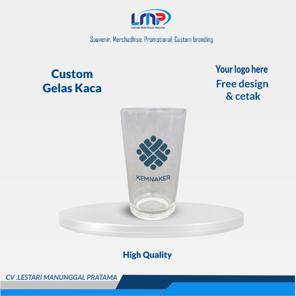 LMP LESTARI SOUVENIR - Merchandise Souvenir Custom Gelas Kaca | Souvenir Gelas Kaca | Merchandise Ge