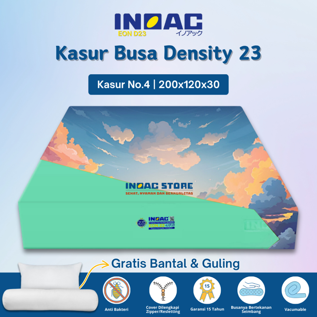 ( 200x120x30 ) Kasur Busa InoacAsli Original No 4 Tebal 30 cm Garansi 20 Tahun By Inoac Store