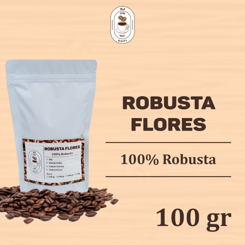 

Kopi Robusta Flores Robusta Coffee Roast Beans 100gr Biji Bubuk