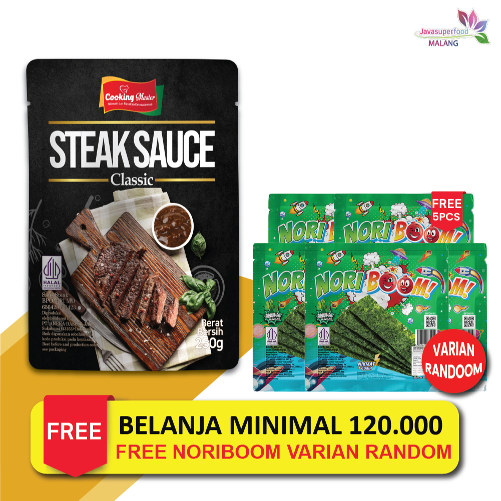 

Cooking Master/ Steak Sauce/ Saus Steak/ Sauce Steak Halal 250g